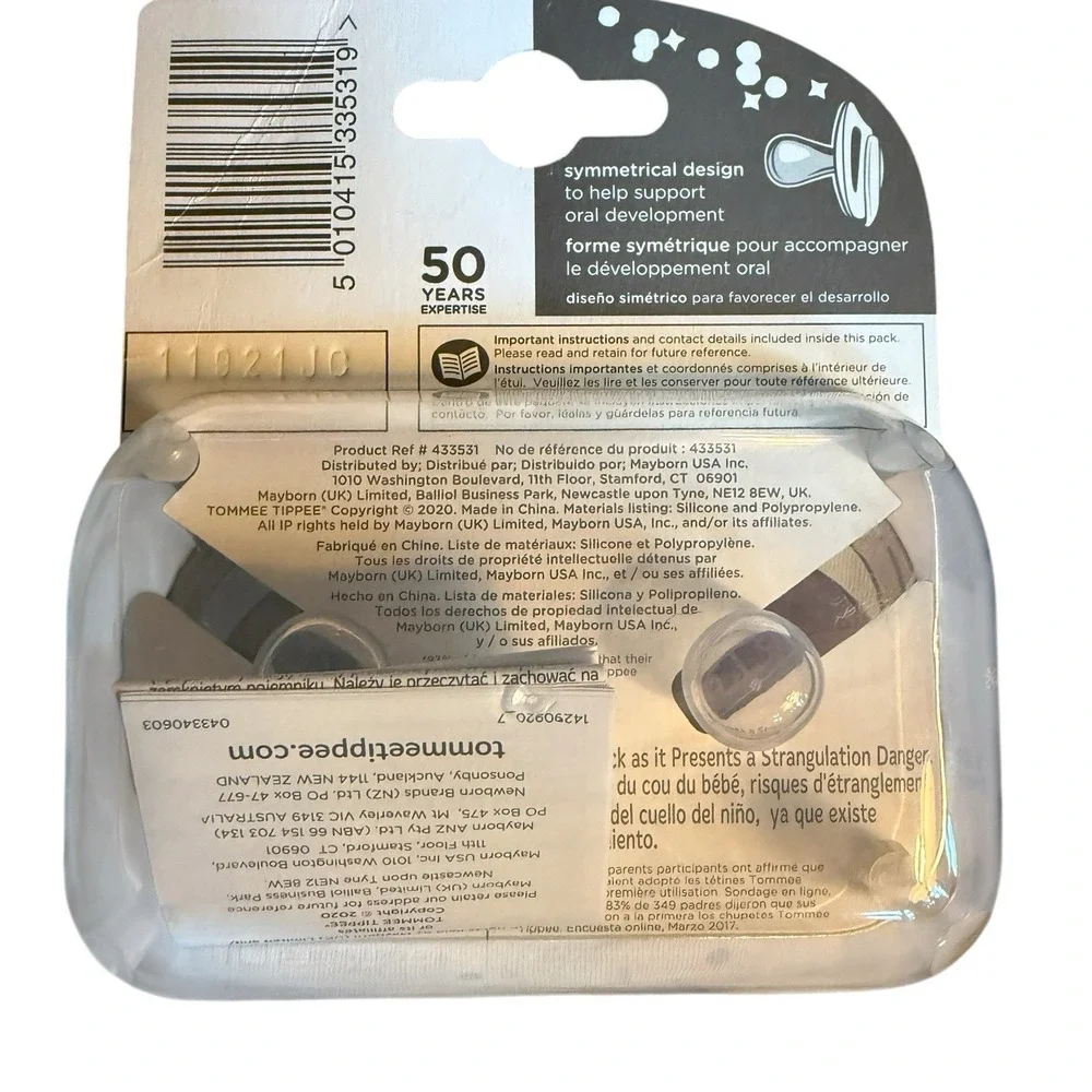 Tommee Tippee Morning Skies Orthodontic Pacifiers Lot Of 4 Blush Bronze 0-6M